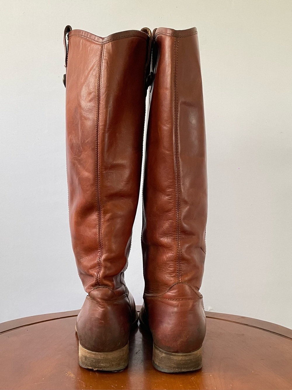 Frye Melissa Button Brown Leather Tall Riding Boots | US 8.5 - Picture 4 of 9